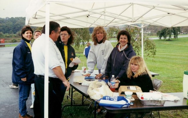 Parade registration team at Jennersville Hospital, 1998 Parade